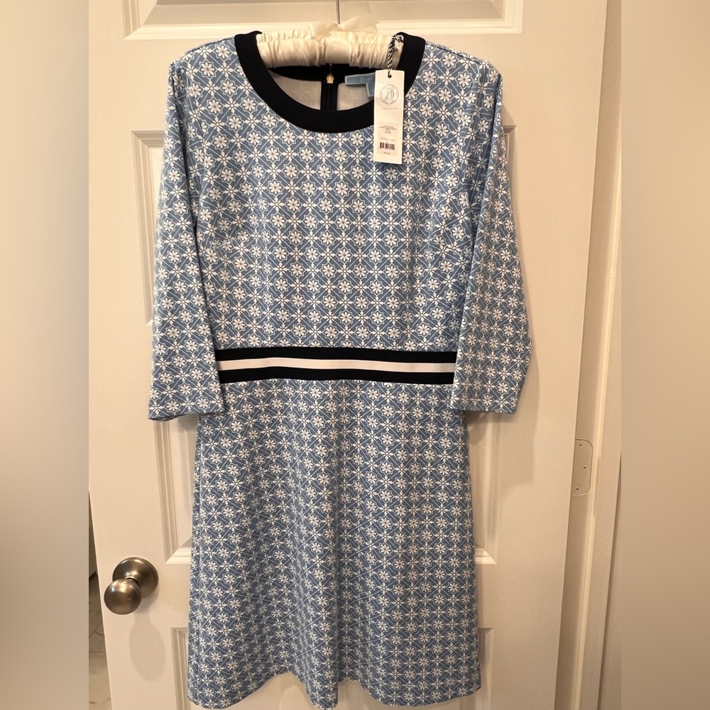 NWT Draper James Long Sleeve Honeycomb Persley Dress Size S